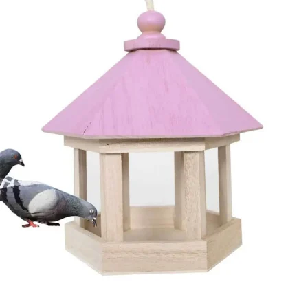 Hexagon House Shape Bird Feeder - Image 4