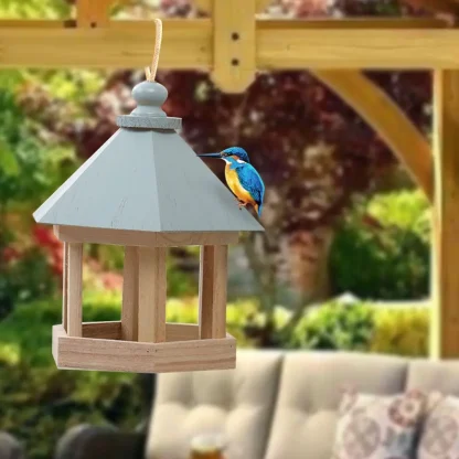 Hexagon House Shape Bird Feeder - Image 2